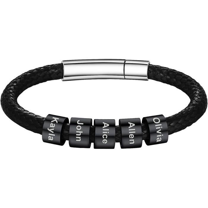 Set De 6 Bracelets En Cuir Tressé - Fait Main, Unisexe, Neuf Avec étiquettes