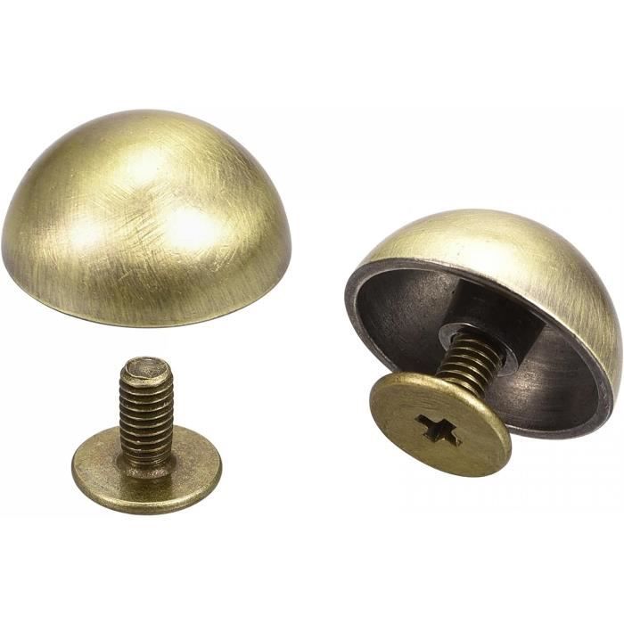 Lot De 100 Rivets Creux Double Tête 6 Mm - Or Rose - Pour Cuir, Tissu, Maroquinerie, DIY