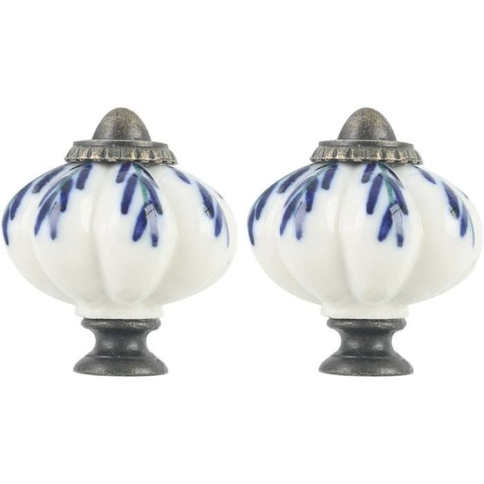 Poignée de porte 4 cm Beige Couleur or Céramique Bouton de meuble