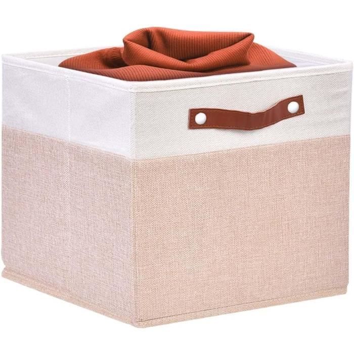 SONGMICS Lot De 6 Boîtes De Rangement Pliables 30x30x30 Cm - Tissu Coloré, Étagère Cubique, Organisateur Joyeux