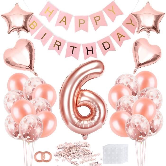 Décoration D'Anniversaire 15 Ans, Pour Fille, Avec Ballons, Guirlande Happy Birthday, Décoration