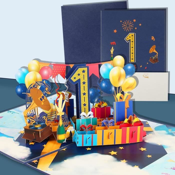 Haveratio Carte De Joyeux Anniversaire Pop-up, Sculpture Sur Papier 3D, Cartes De Vœux Artisanales Avec Lumière Et Musique, Cadeau D'anniversaire Pour Occasions Spéciales