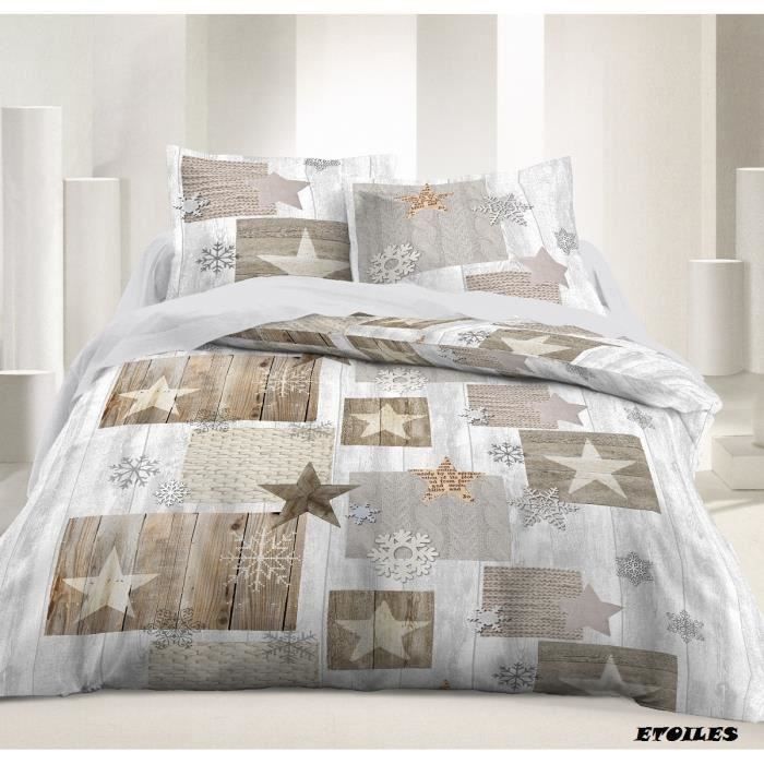 Parure De Lit 2 Personnes Avec Housse De Couette En Microfibre + Taies