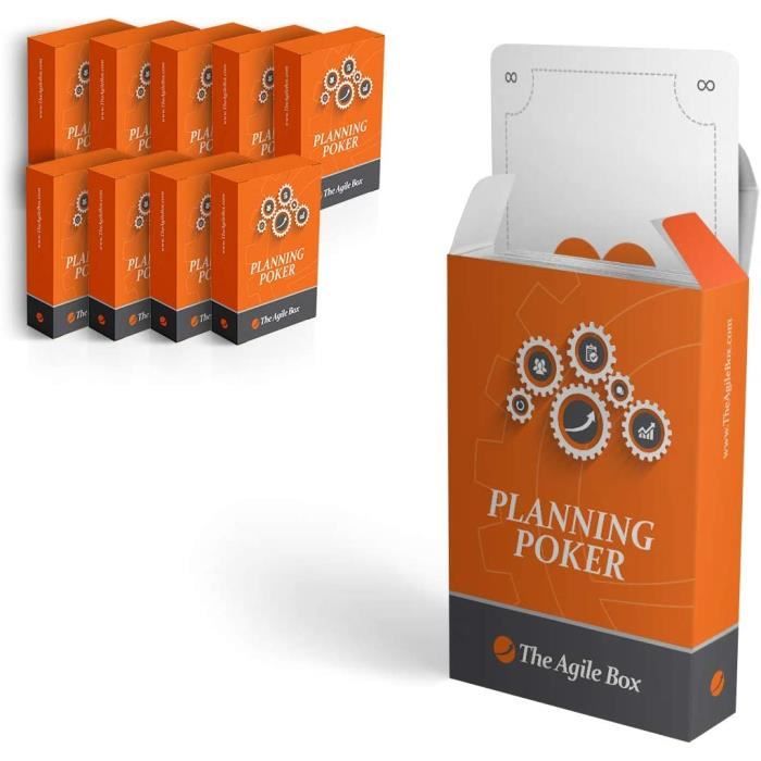 Jeu de Planning Poker pour 10 joueurs Paquets individuels, Story