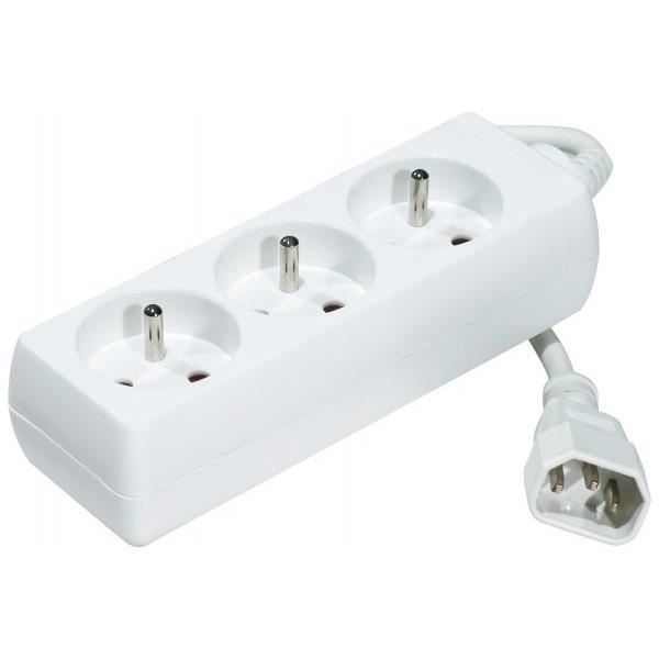 Multiprise - 3 Prises - Spécial Onduleur - Fiche IEC C14 - 16A - Intérieur