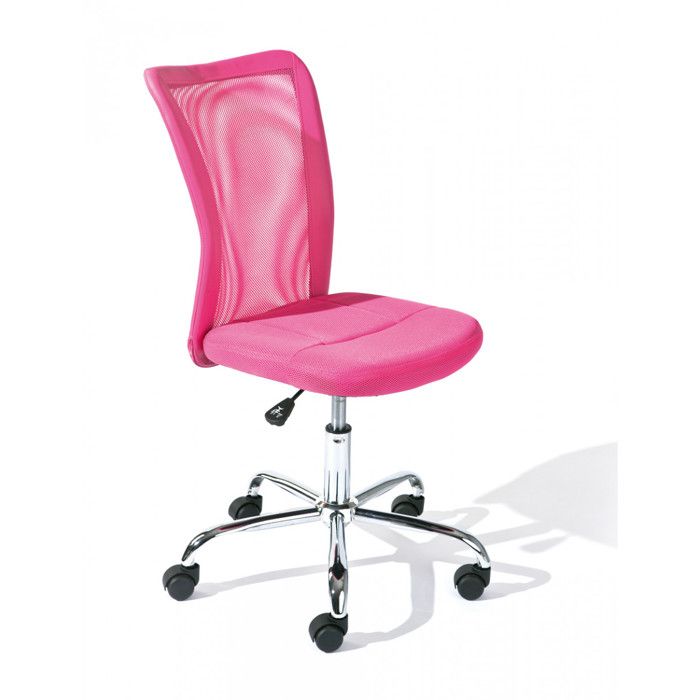 CLIDE FUSHIA - Fauteuil de bureau rose pour enfant avec roulettes CLIDE FUSHIA - Fauteuil de bureau rose pour enfant avec roulettes