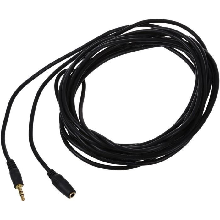 Câble Audio Spirale Extensible Jack 3.5 Mm Mâle/femelle 90 Cm - Rallonge Pour Casque, Neuf