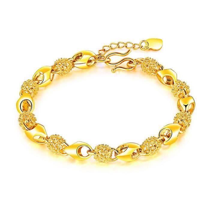 bracelet femme en acier inoxydable titane - bijoux cadeau femme - qualité élevée - antiallergie - style classique - d'or