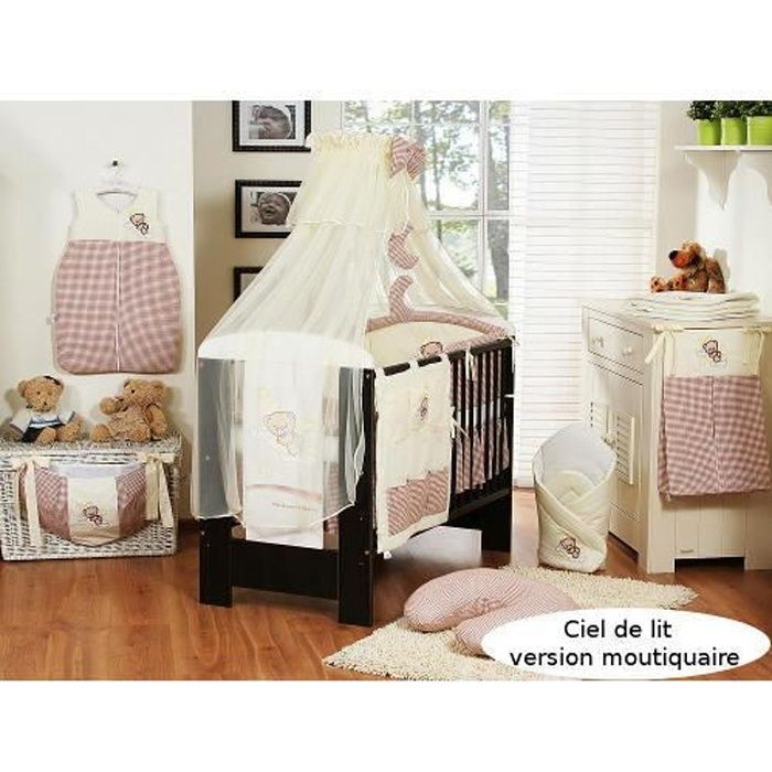 Ciel De Lit Bebe En Moustiquaire Marron Cdiscount Pret A Porter