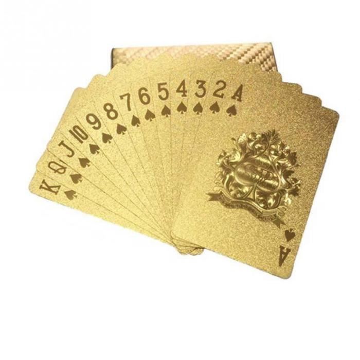 Cartes à jouer, cartes de poker imperméables à l'eau en feuille d