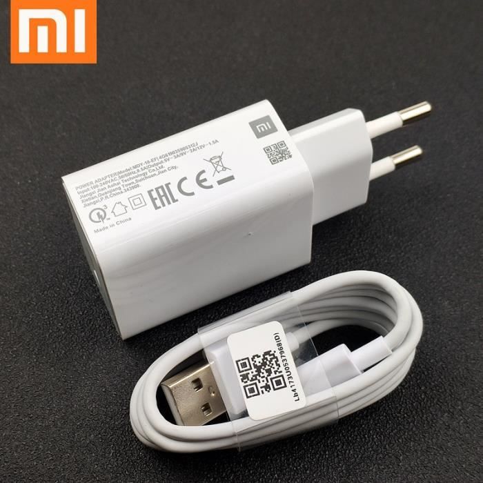 Chargeurs,Chargeur d'origine xiaomi redmi note 8 qc 3.0 adaptateur de  Charge rapide câble de USB type C pour - Type New Charger Set - Cdiscount  Téléphonie