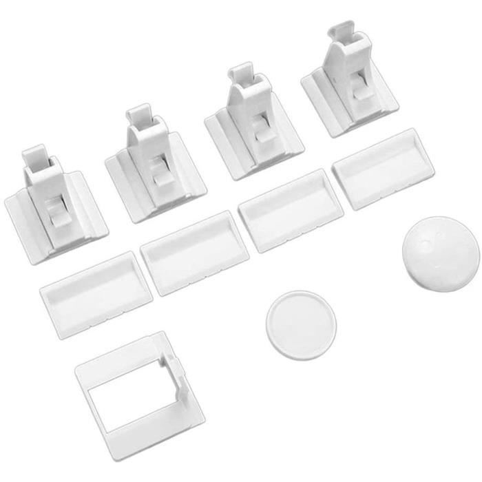 Serrure De Sécurité Magnétique Invisible Pour Enfants - 5 Serrures + 1 Clé - Protection Placards Et Tiroirs