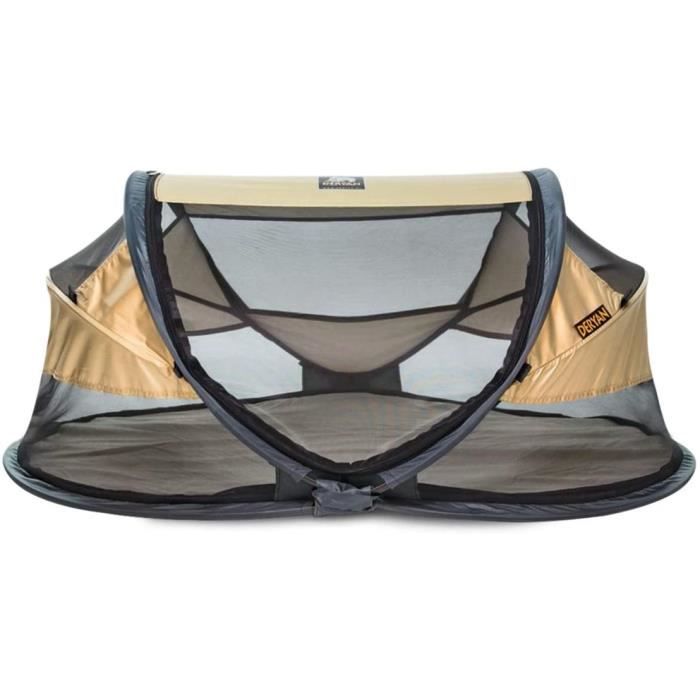 Deryan Lit De Voyage Baby Luxe Or Tente De Voyage Pour Bebe Legere Compacte Pliable Escamotable Avec Sac De Transport Moustiquair Cdiscount Maison