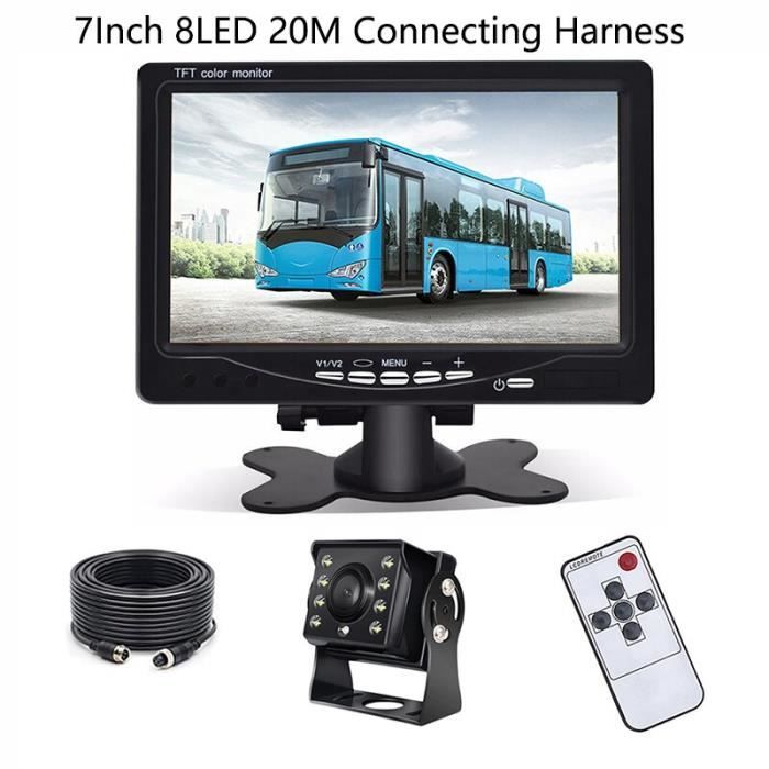 OBEST Caméras De Recul Voiture,Caméra De Recul Avec écran LCD 4,3 Pouces Étanche IP68,Système D