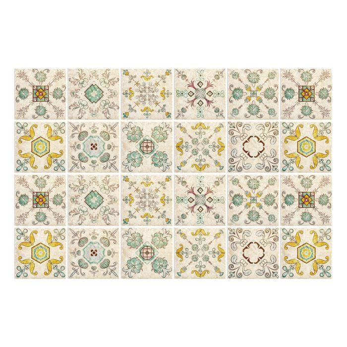40 Autocollants Carrelage Mural 10x10 Cm – Lot Étanché & Auto-Adhésif Pour Cuisine, Salle De Bain & Décoration Intérieure (Set 8)