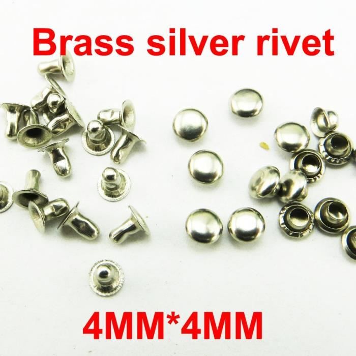 Lot De 20 Ensembles En Laiton à Tête Plate Bouton, Vis Rivets à Ongles