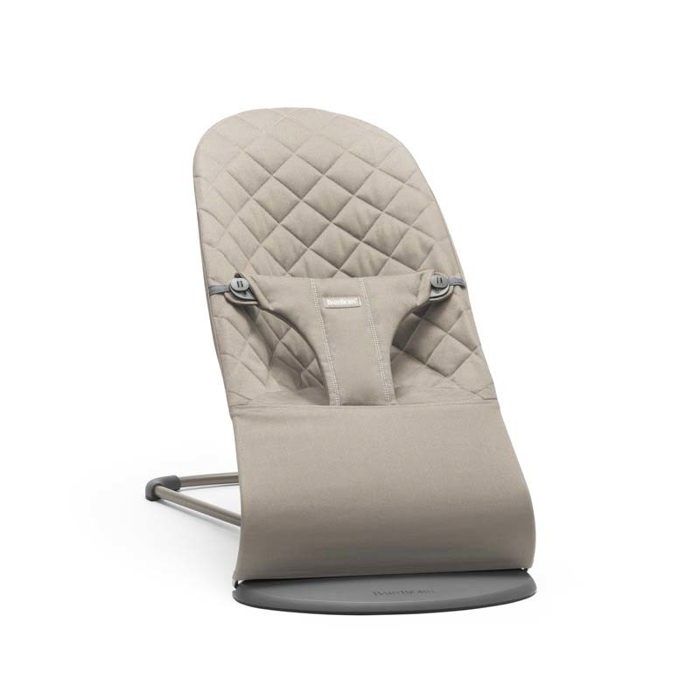 BabyBjörn Transat Bliss - Tissé Classic quilt - Sable Gris - Ergonomique - Ajustable - Pliable