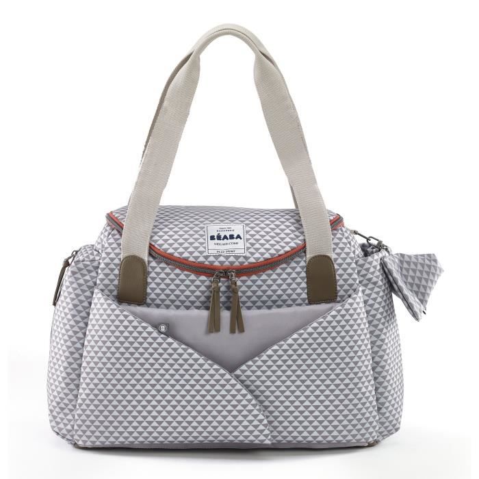 Sac Genève II PLAY PRINT Sage Green BEABA, Vente en ligne de Sac à langer