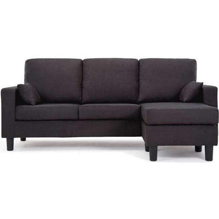 Canapé Dangle Tissu Noir Pas Cher