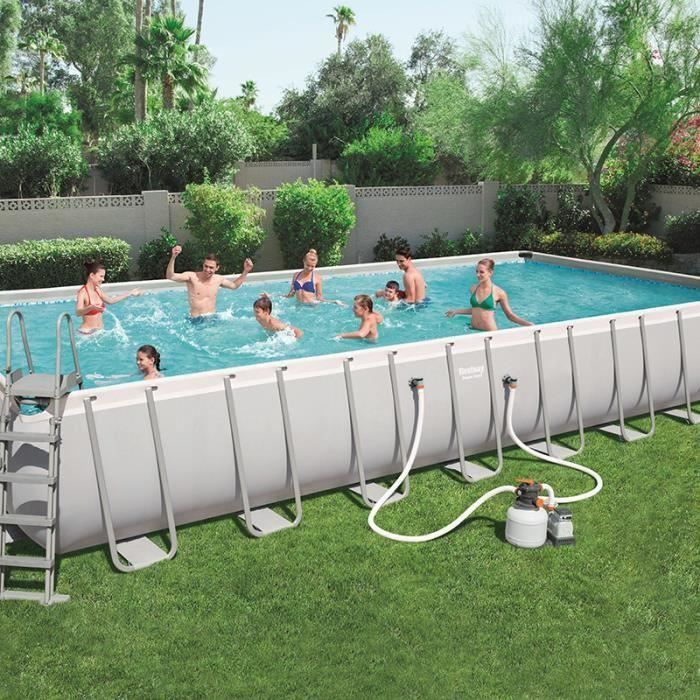 Piscine Tubulaire Bestway 9 56m X 4 88m X 1 32 Filtre Sable Achat Vente Piscine Piscine Hors Sol Tubulaire Cdiscount