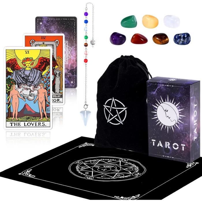 VYIBPDY Tarot Divinatoire, Cartes De Tarot Avec Livre Pour Débutants