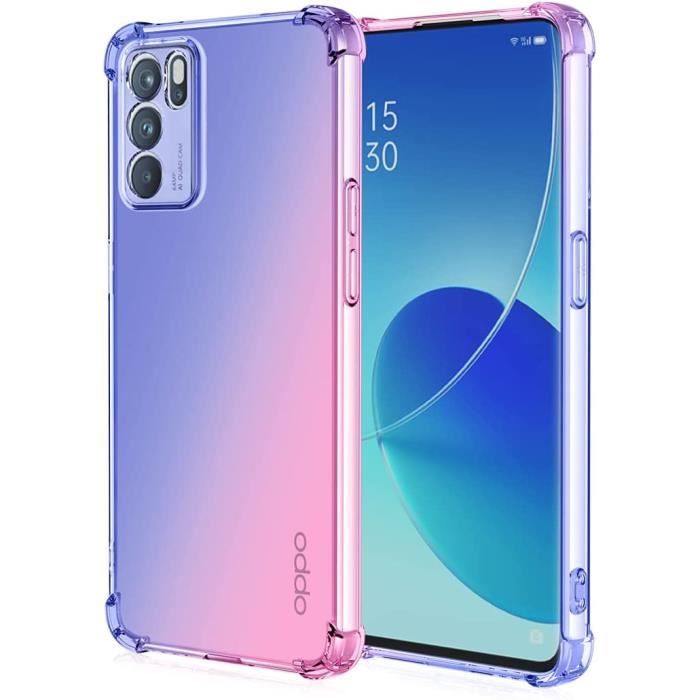 Coque pour Oppo Reno4 Pro 5G, étui en Gradient Color TPU, Housse de Protecteur Transparente Coque pour Oppo Reno4 Pro 5G, étui en Gradient Color TPU, Housse de Protecteur Transparente
