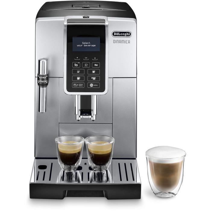 Machine expresso broyeur - DeLonghi - Dinamica - ECAM350.35.SB - 4 recettes - Silver