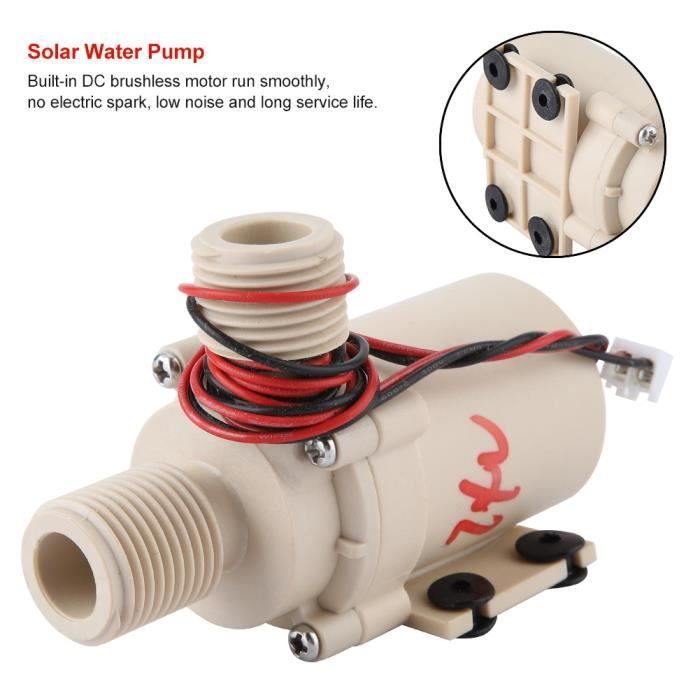 Pompe à Eau Solaire 12V 800L/H - 1/2 Pouce Mâle, Pour Chauffage, Circulation, Neuf