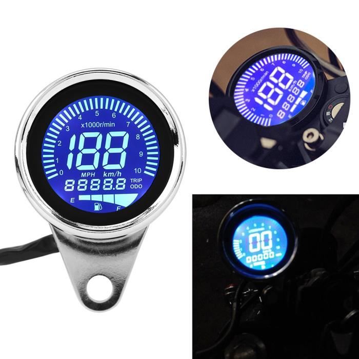 Compteur De Vitesse Moto Universel - Tachymètre Avec Niveau D'huile - Noir - Neuf Sous Blister