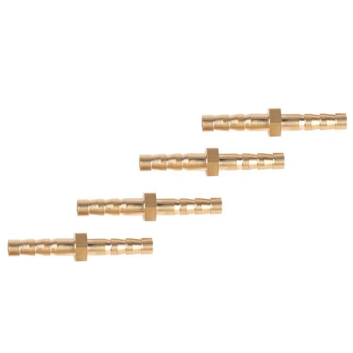Lot De 2 Raccords En T En Laiton Barbelés 6mm X 4mm X 6mm Pour Tuyaux - Réducteur 3 Voies Uxcell