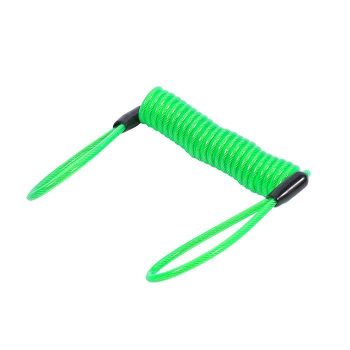 Câble De Rappel Antivol Vélo/moto 1,5 M En PVC - Pour Verrou Frein à Disque, Avertissement, Couleur Assortie - 6