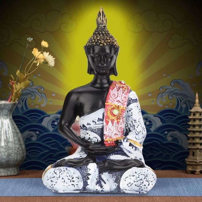 Statue Bouddha Thaïlandaise En Résine Dorée - Méditation Paix Et Harmonie Pour Maison Et Bureau