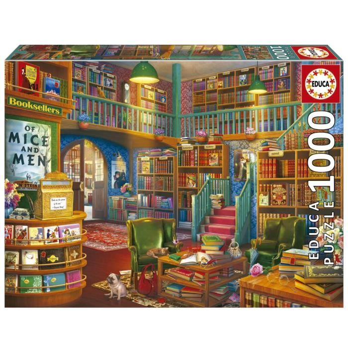 Puzzle 1000 pièces - EDUCA - Librairie - Tableaux et peintures - Adulte - Intérieur