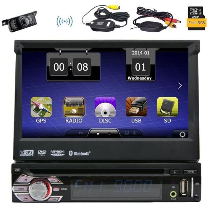 EINCAR AUTORADIO Caméra de recul sans fil Universal Simple 1 DIN 7