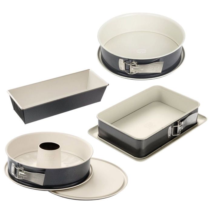 Dr Oetker Ensemble de 4 moules à gâteaux de formes différentes de 28 à 32 cm Back-Trend