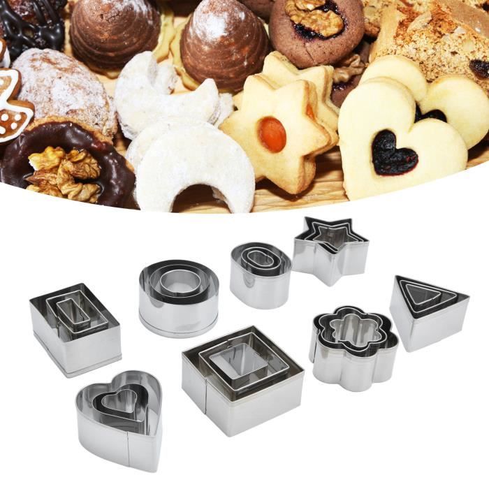 Moules à Biscuits Pâques 7PCS - Acier Inoxydable, Formes Lapin, Œuf, Carotte