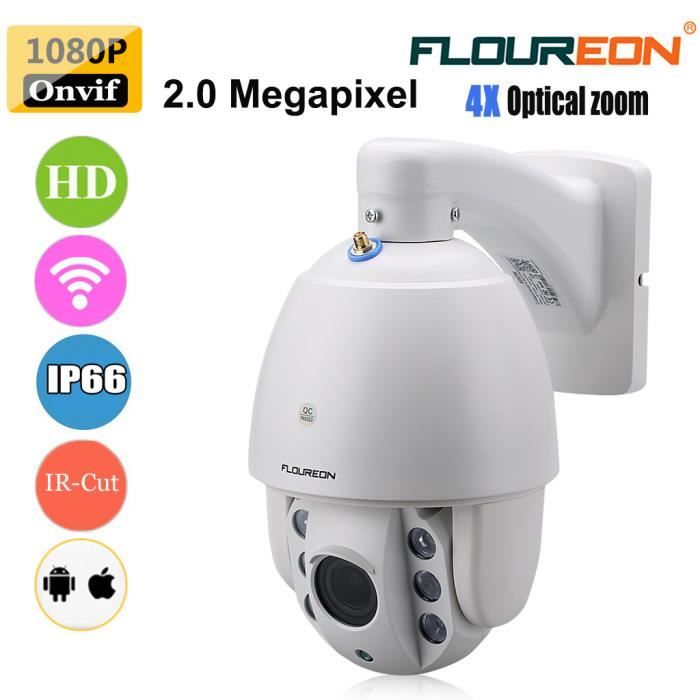 FLOUREON IP Caméra de Sécurité Sans Fil 1080P WiFi 2,0MP H.264 CCTV 2.8