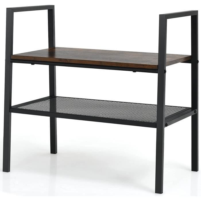 GOPLUS Étagère de Rangement à 2 Niveaux Étagère à Échelle