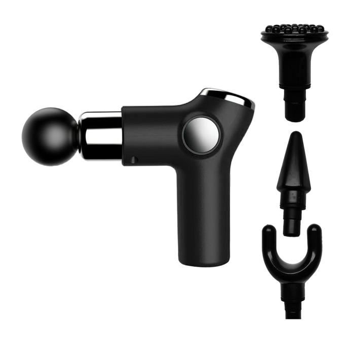 Pistolet De Massage Masseur De Tissus Profonds, Masseur De Dos Portable Avec 4 Têtes De Massage
