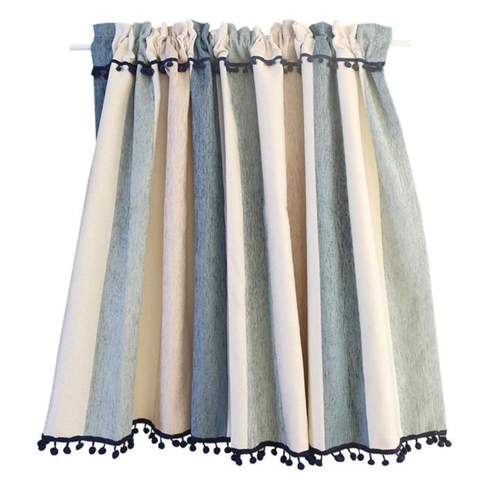 Rideau Court de Porte Rideau de Cuisine Rideaux Bistrot à rayures ...