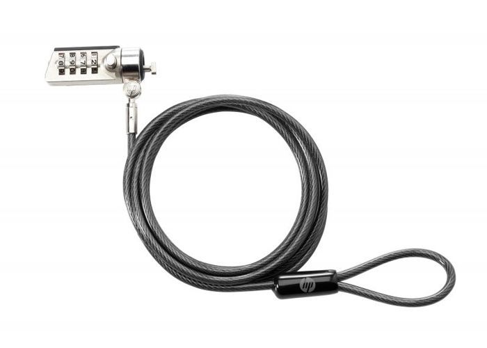 HP Câble de verrouillage 1 83 HP Câble Acier galvanisé Pour Ordinateur Portable