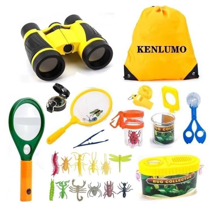 17 PCS Kit Explorateur Cadeaux Jouets Ensemble d'exploration extérieure Enfants 