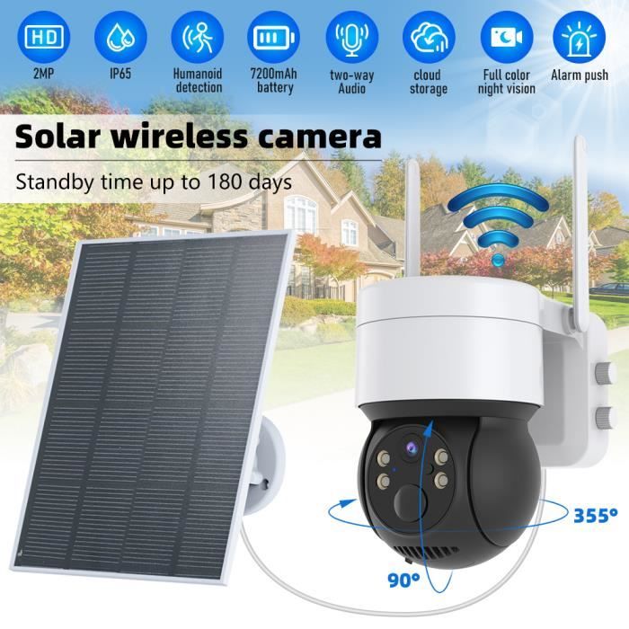 3G-4G LTE Caméra Surveillance Solaire avec 20W Panneau Solaire 20