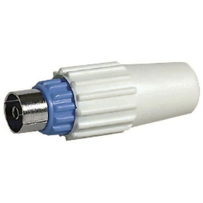 Fiche coaxiale droite diamètre 9,52 mm Legrand - Droite