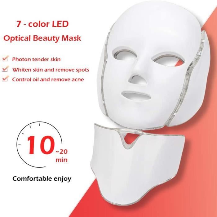 Silicone Masque Led Visage Luminothérapie: 7 Couleurs Masque Luminothérapie  Visage - Masque Facial LED pour Le Rajeunissement Anti-Âge Raffermissant :  : Beauté et Parfum