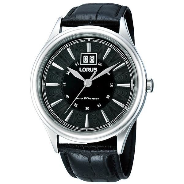 Montre homme - LORUS - RQ517AX9 - Quartz - Bracelet cuir noir - Affichage analogique Montre homme - LORUS - RQ517AX9 - Quartz - Bracelet cuir noir - Affichage analogique