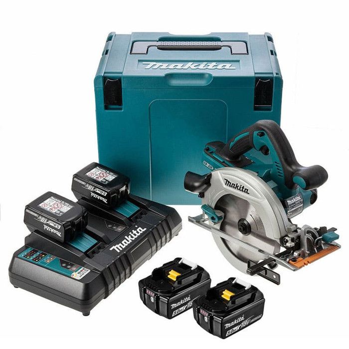 Makita Scie circulaire sans fil 36 Volts 2x18 Volts Li Ion Ø diamètre 190mm 4 batteries DHS710PT4J - vue 2
