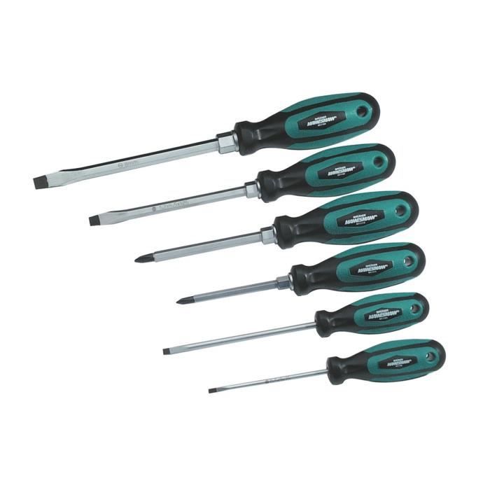 Lot de 9 tournevis aimant/és en acier avec tournevis plat HRC52-54 5 tournevis /à fente 4 tournevis cruciforme