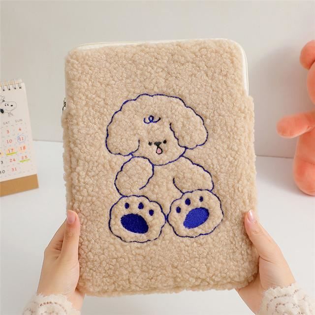 Housse De Protection Mignonne Pour Tablette/iPad 11" - Motif Ours En Peluche Coréen - Fermeture éclair, Douce - Sac De Transport Pour Femmes, Filles