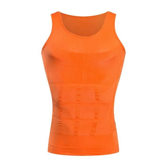 GAINE HOMME SLIM VENTRE PLAT MINCEUR FITNESS BLANC MARCEL DÉBARDEUR S M L XL XXL
